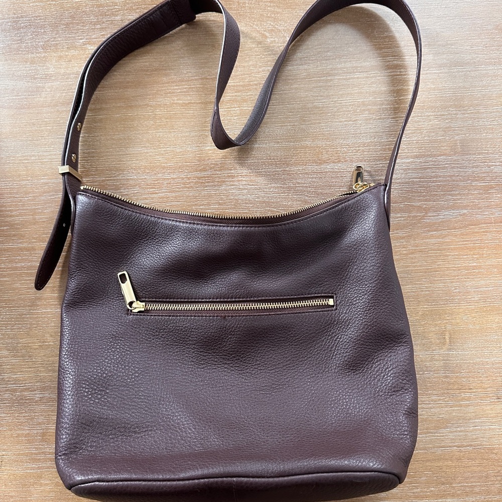 Talbots Dark Brown Leather Shoulder Bag